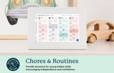 Chores & Routines shown on the 10-inch Skylight Calendar display.